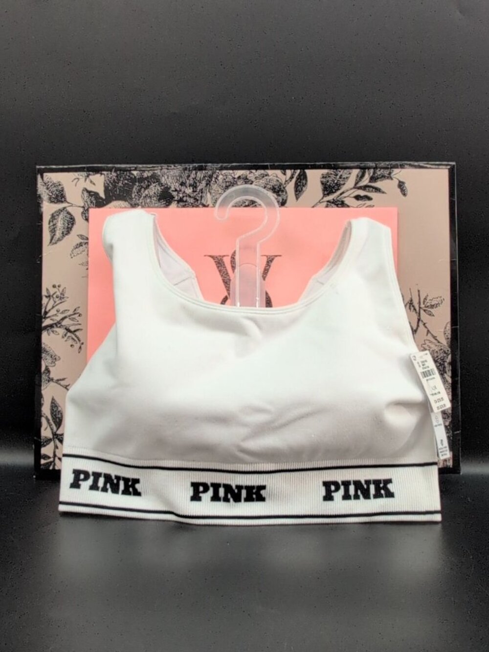 Victoria Secret Pink Seamless Reversible Sports Bra Large White